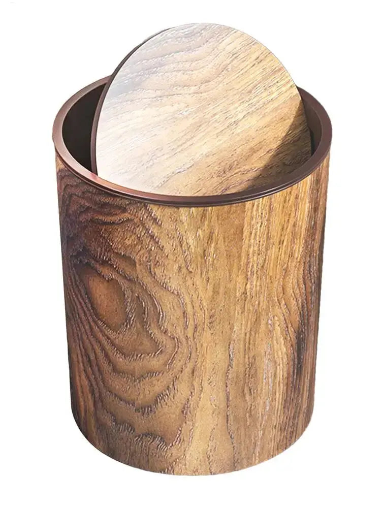 Mülleimer mit Schwingdeckel | Holzoptik | Geräuscharm und Hygienisch | HyggeBin