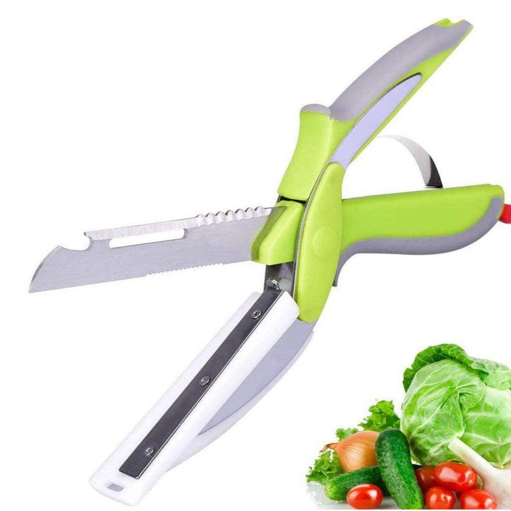 Multifunktionale Küchenschere für Kochen | Mit Sicherheitsverriegelung | Silikongriff | Bladeflex