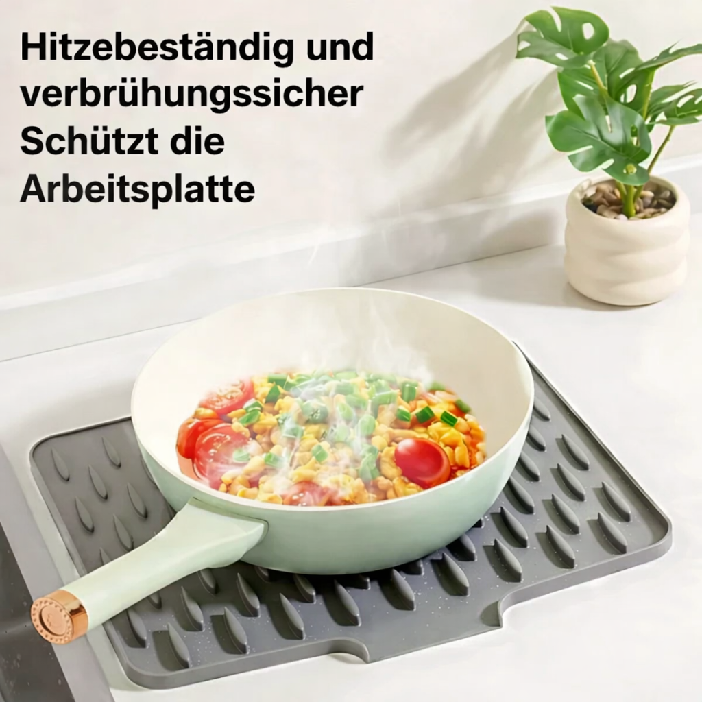 Multifunktionale Silikon-Trocknungs- Und Hitzeschutzmatte | Hitzebeständig & Rutschfest | Globetrek