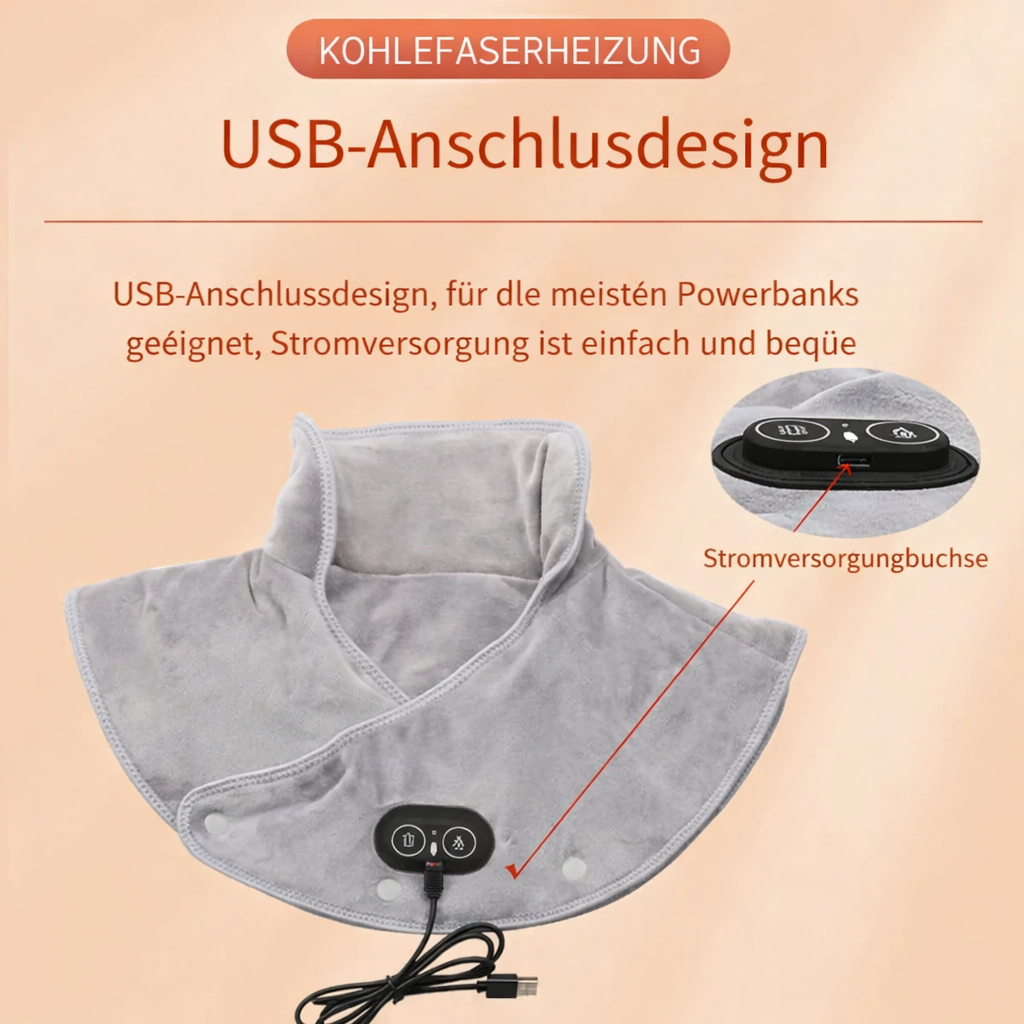 Nackenmassage | Schulter Massagekissen | Wärme und Vibration | ThermoLiva