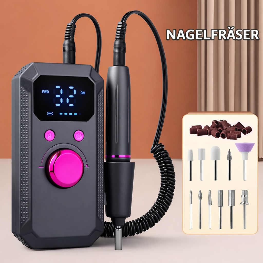 Nagelfräser | Elektrischer Nail Drill | Präzise Kontrolle & Sanfte Profi-Ergebnisse | Nailvora
