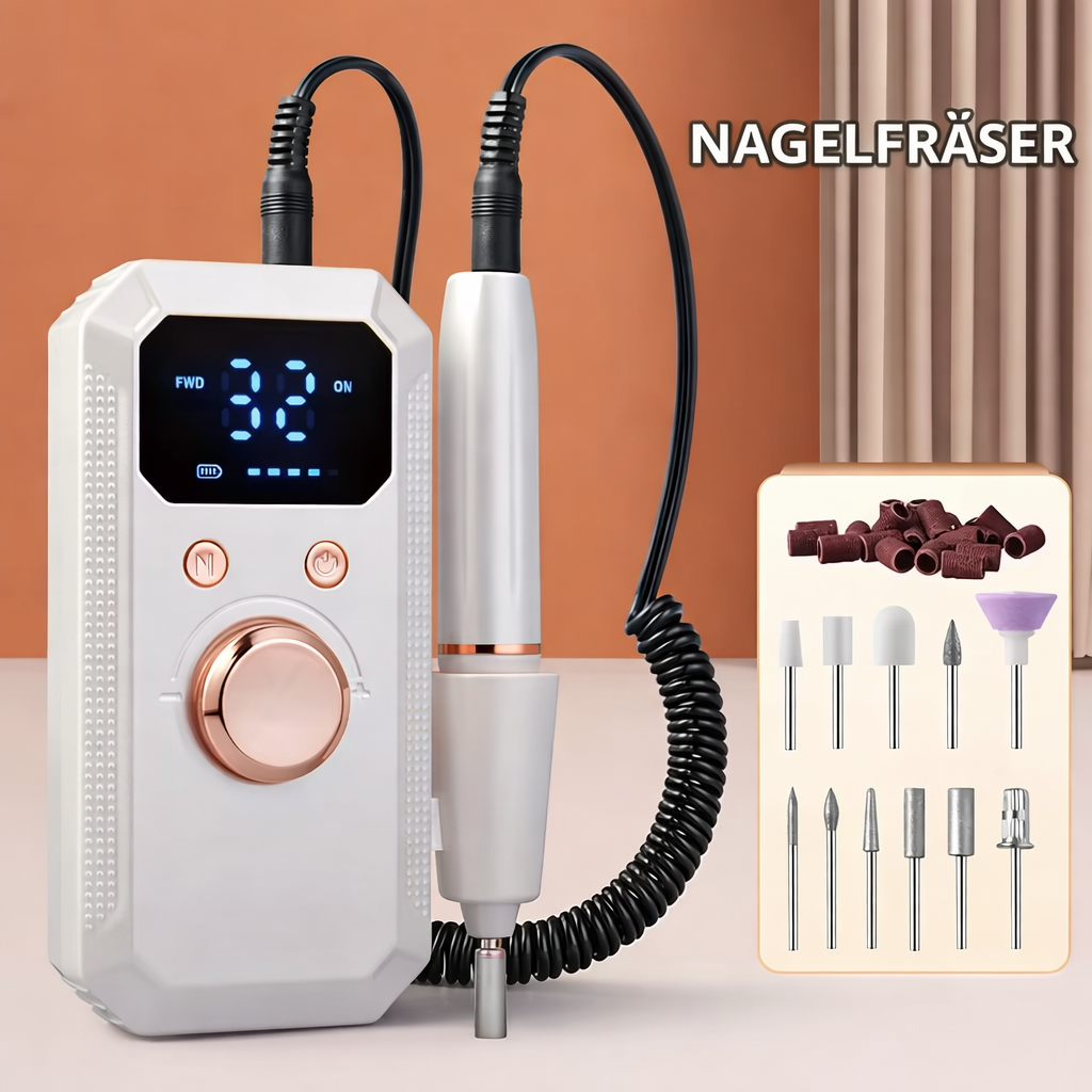 Nagelfräser | Elektrischer Nail Drill | Präzise Kontrolle & Sanfte Profi-Ergebnisse | Nailvora