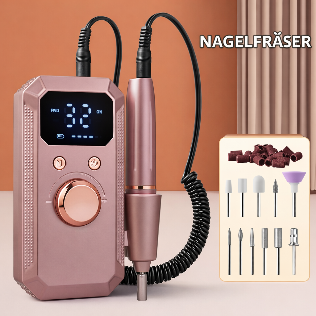 Nagelfräser | Elektrischer Nail Drill | Präzise Kontrolle & Sanfte Profi-Ergebnisse | Nailvora