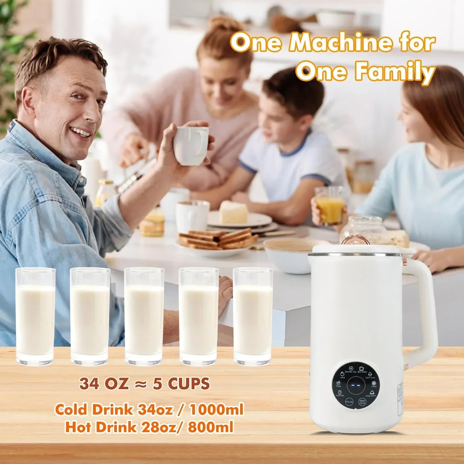 Nussmilchmaker 8-in-1 | Multifunktional | Automatisch | NutriPress