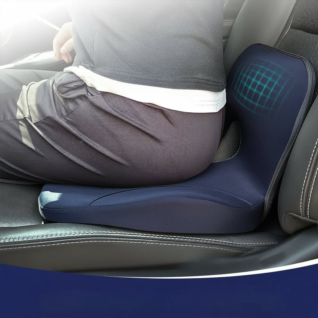 Orthopädisches Memory-Schaum-Kissen | L-Form für Becken und Taille | Rutschfest | PosturaCare