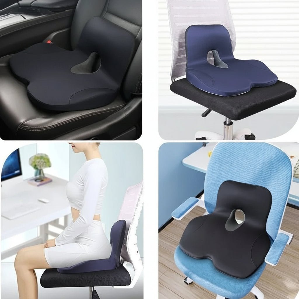 Orthopädisches Memory-Schaum-Kissen | L-Form für Becken und Taille | Rutschfest | PosturaCare