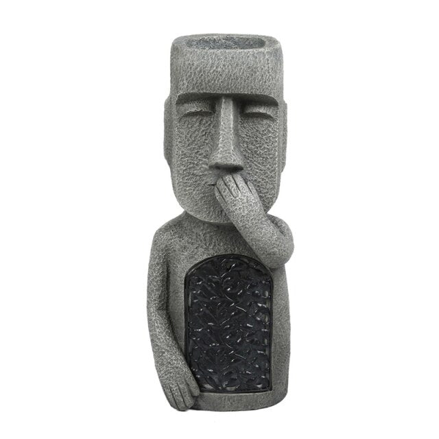 Easter Island Statue Garden Planter | Resin Material | Three Character Variants | Isleglow