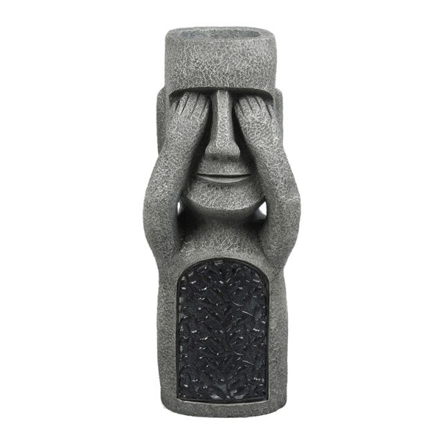 Easter Island Statue Garden Planter | Resin Material | Three Character Variants | Isleglow