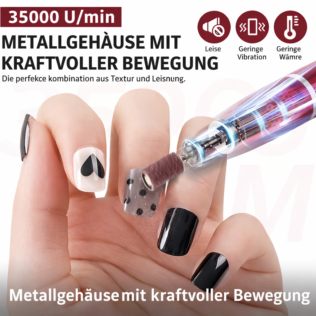 Pediküre Set Damen | Elektrischer Nagelfräser | Kraftvolle Pflege & Präzise Ergebnisse | DermaNail