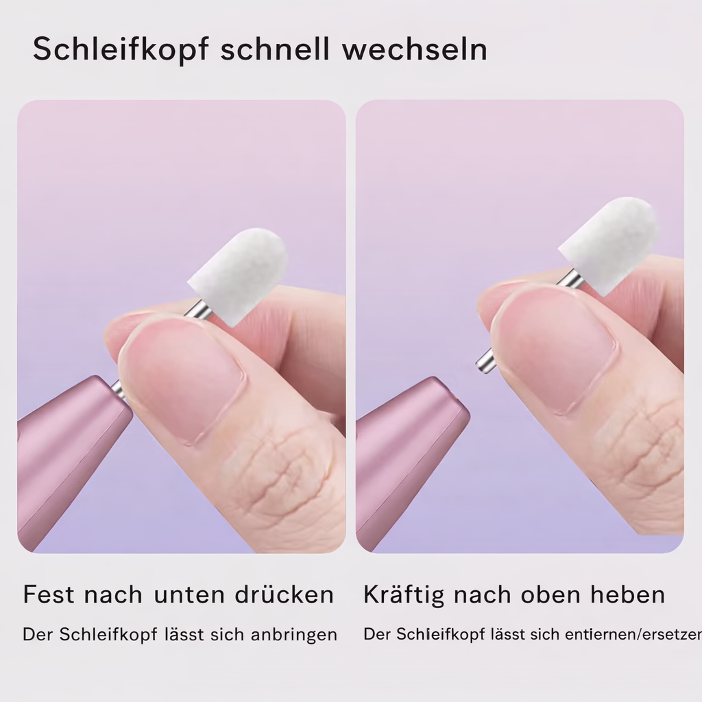 Pediküre Set Damen | Elektrischer Nagelfräser | Kraftvolle Pflege & Präzise Ergebnisse | DermaNail