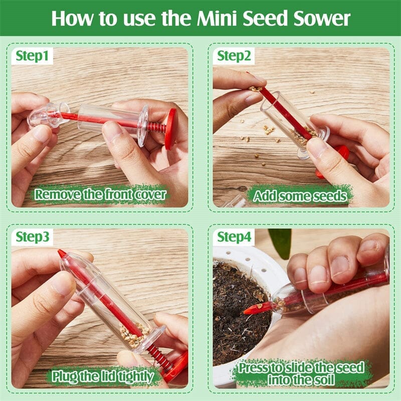 Pflanzen Saatinjektor | Präzise Aussaat | Ergonomisch für Beet & Hochbeet | SeedShot