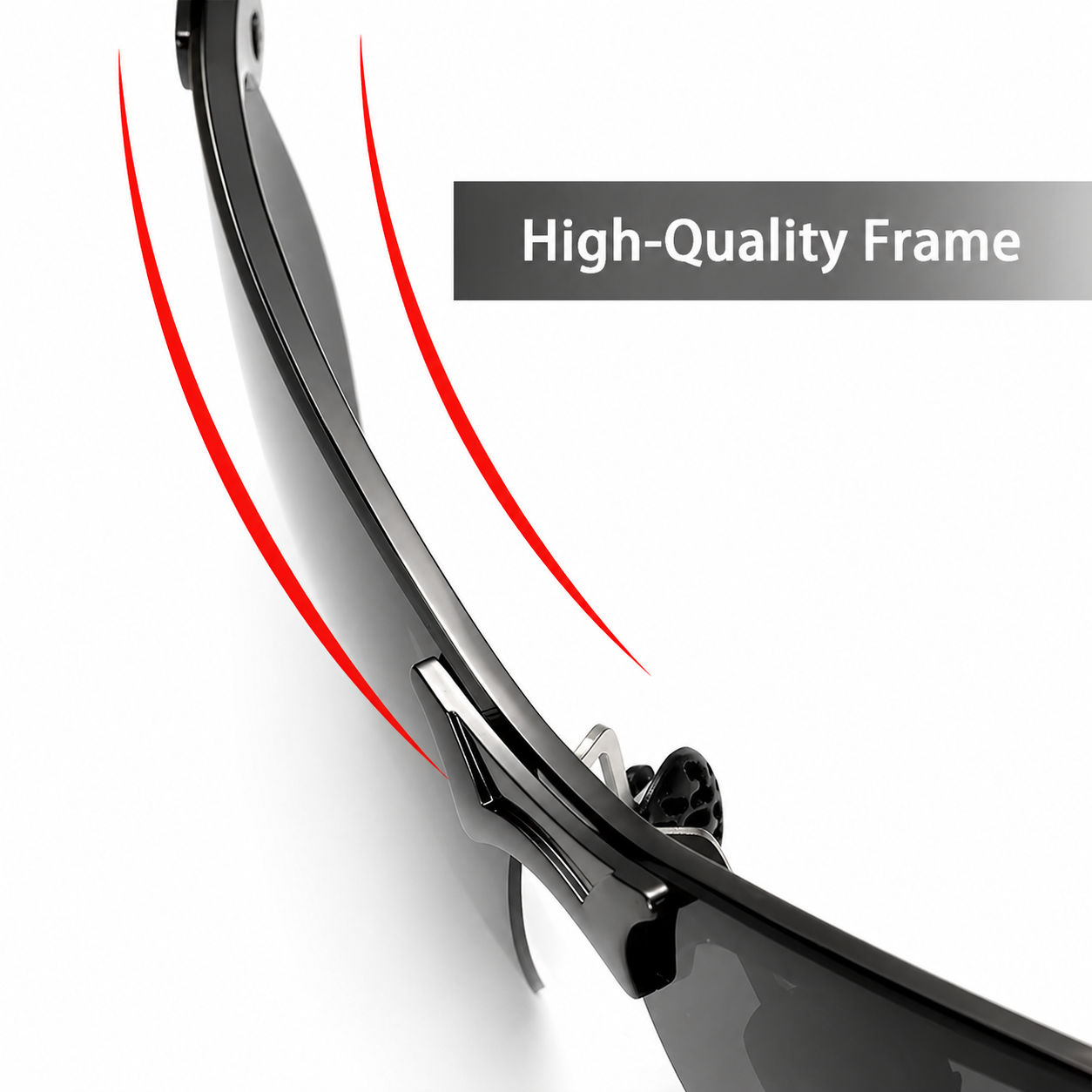 Polarisierende Sonnenbrille Photochrom | UV400 Schutz | Halbrahmen Sportbrille | Clarovex