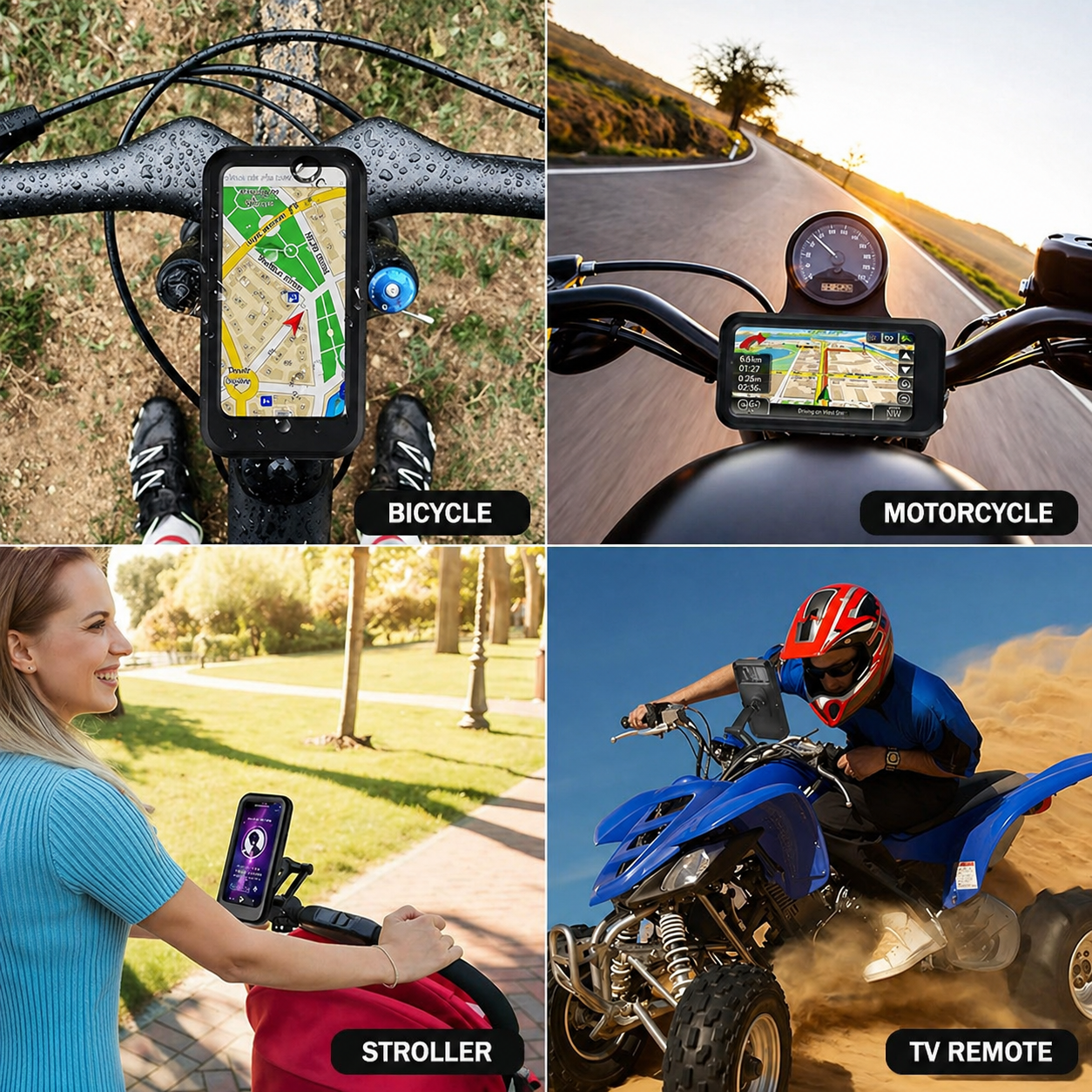 Powerbank Fahrradhalterung | Wasserdicht Touchscreen | Universal Zoll Lenker | Voltride