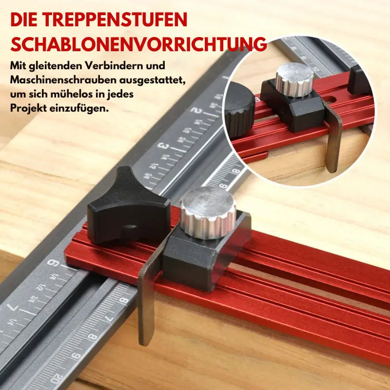 Winkelmesswerkzeug Aluminium verstellbar | bis 120 mm | Präzise Schablone für Treppen, Möbel & Leisten ohne Nachmessen 6
