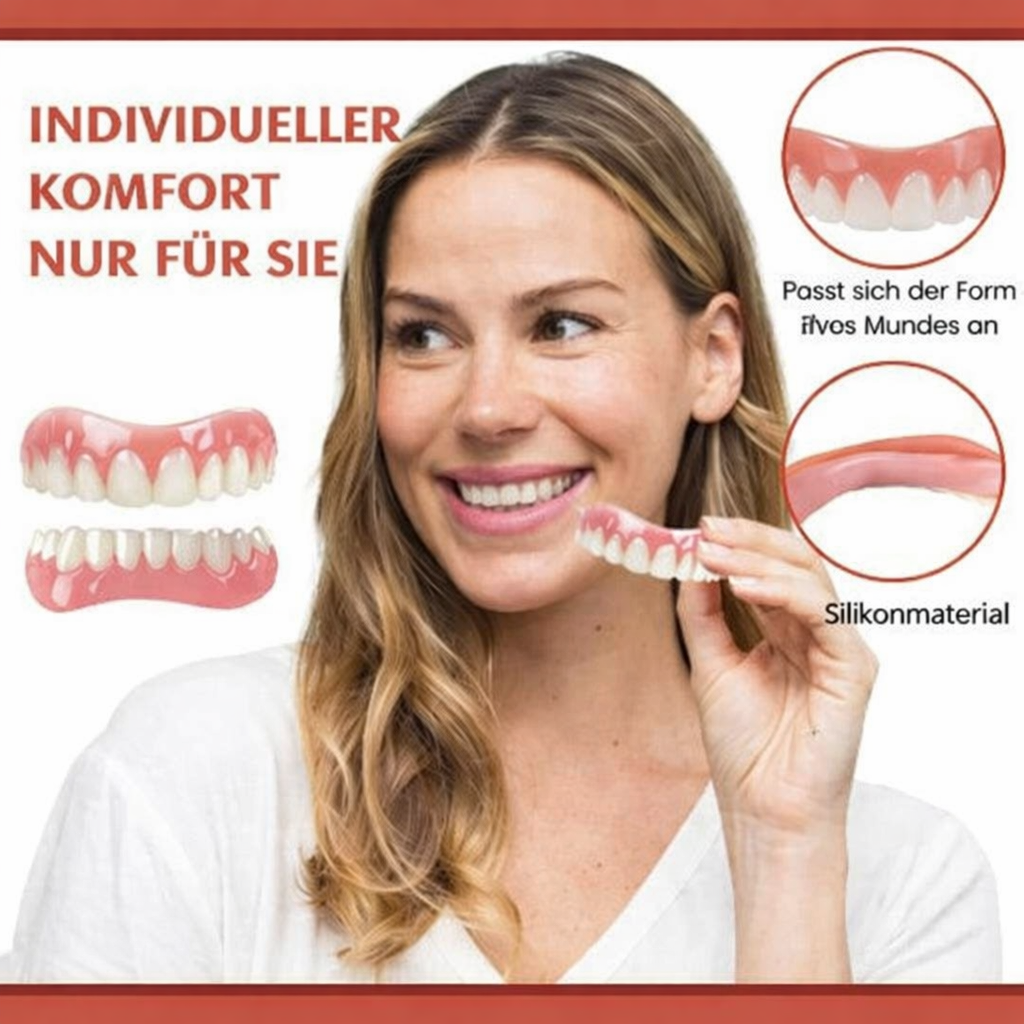 Prothese | Zahnersatz-Polster aus Silikon | Rutschfest | ComfortCush