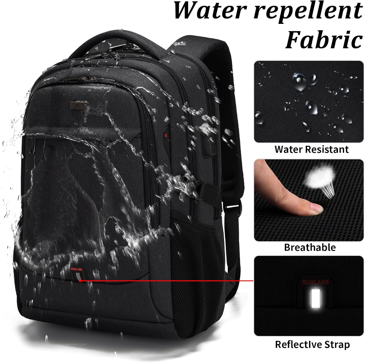 Reise-Laptoprucksack wasserdicht | Diebstahlsicher | Wasserdicht Reise | PackSmart
