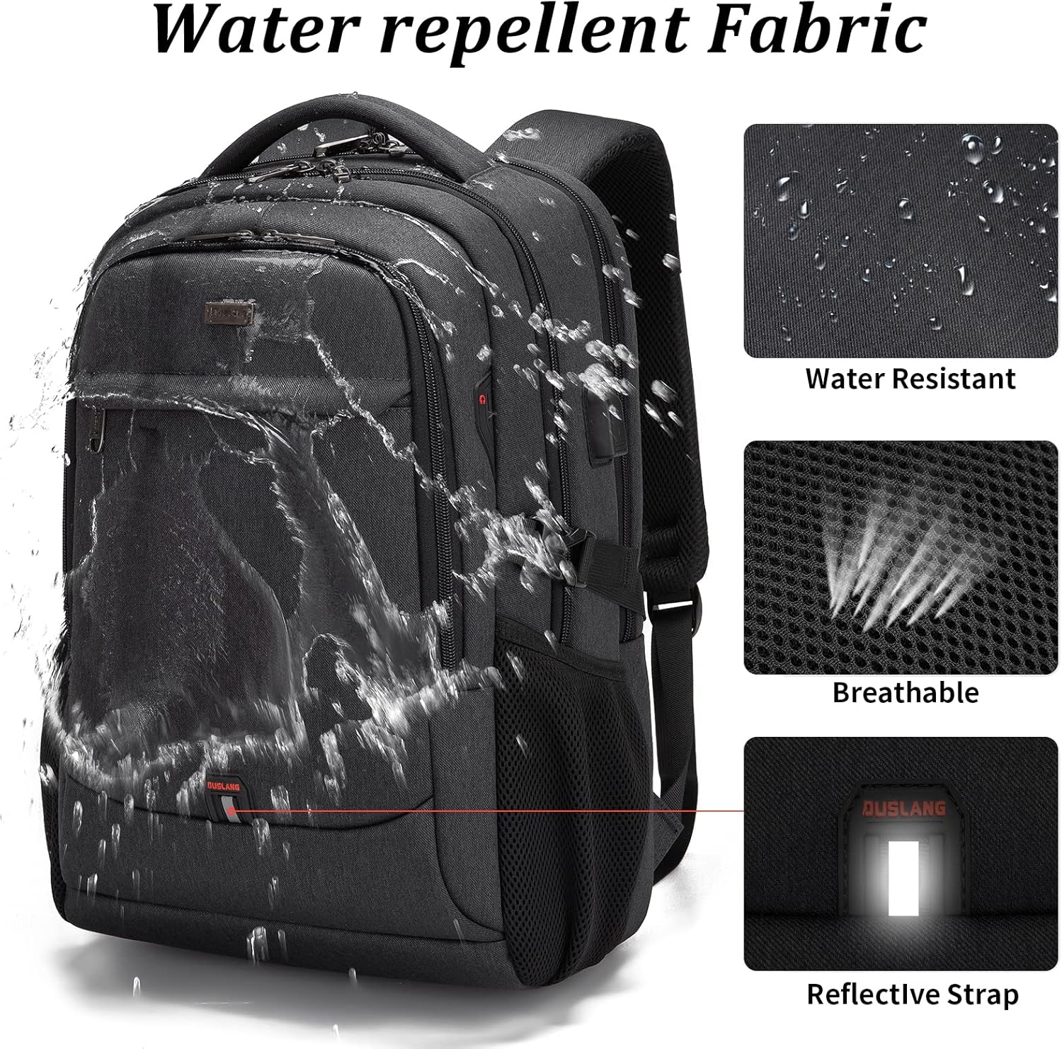 Reise-Laptoprucksack wasserdicht | Diebstahlsicher | Wasserdicht Reise | PackSmart