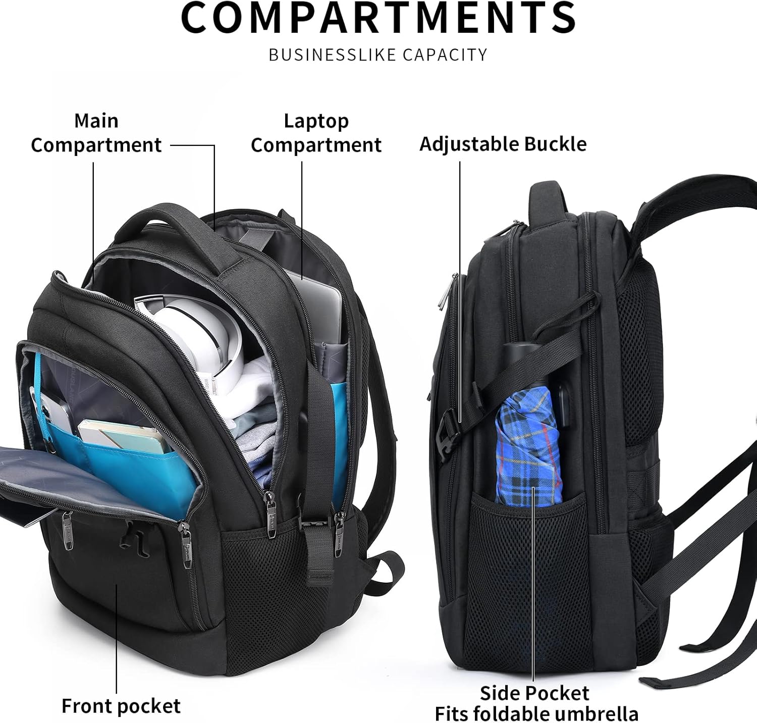 Reise-Laptoprucksack wasserdicht | Diebstahlsicher | Wasserdicht Reise | PackSmart