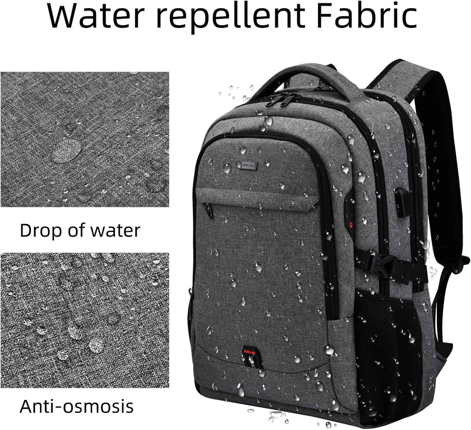 Reise-Laptoprucksack wasserdicht | Diebstahlsicher | Wasserdicht Reise | PackSmart