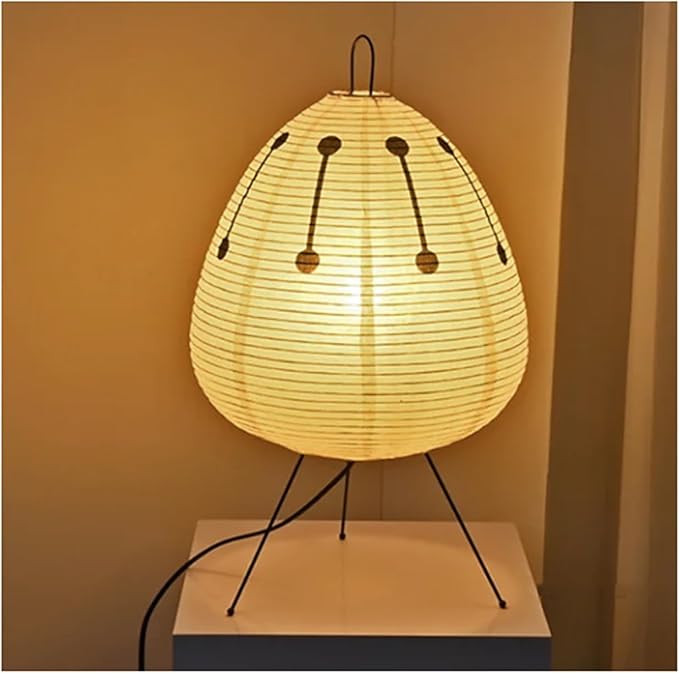 Reispapierlampe | Japanische Tischlampe | Sanftes Wabi Sabi Licht | HikariGlow
