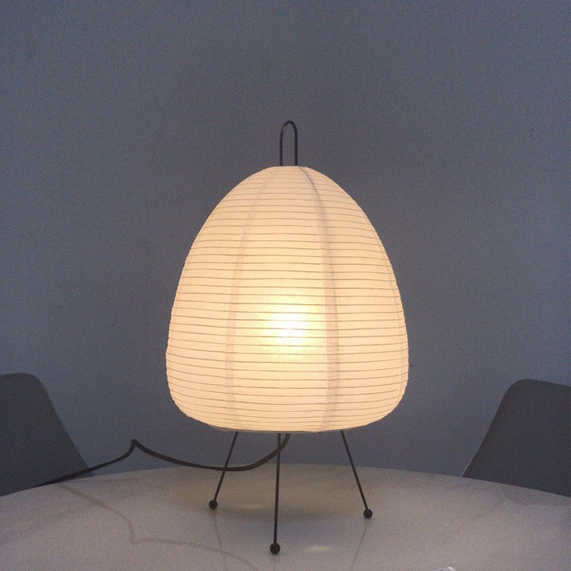 Reispapierlampe | Japanische Tischlampe | Sanftes Wabi Sabi Licht | HikariGlow