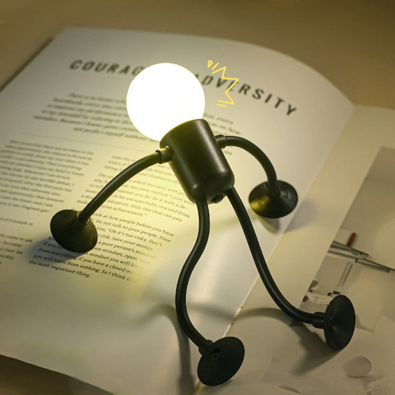 Roboter Tischlampe | Lustiges Design | LED Beleuchtung | Dekorative Wohnlampe