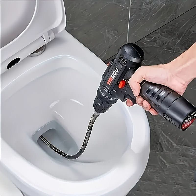 Rohrreiniger für starke Verstopfungen | Akkubohrer-Aufsatz | Für Abflüsse 20–80 mm | PipeBuster
