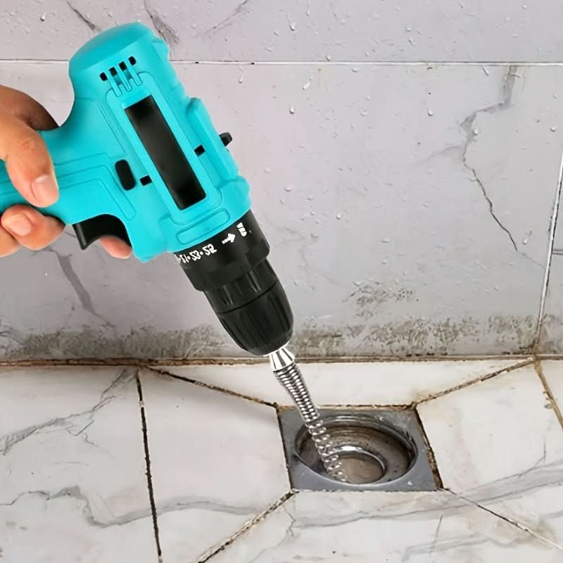 Rohrreiniger für starke Verstopfungen | Akkubohrer-Aufsatz | Für Abflüsse 20–80 mm | PipeBuster