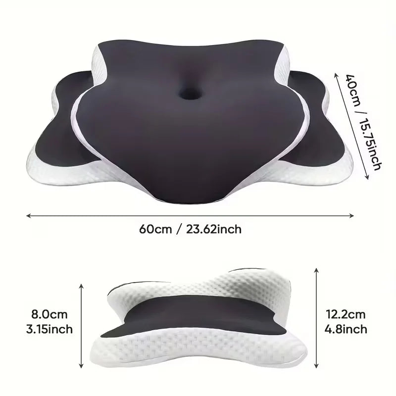 Ergonomic Neck Pillow with Memory Foam | Butterfly Shape | 2 Height Zones | NeckNest