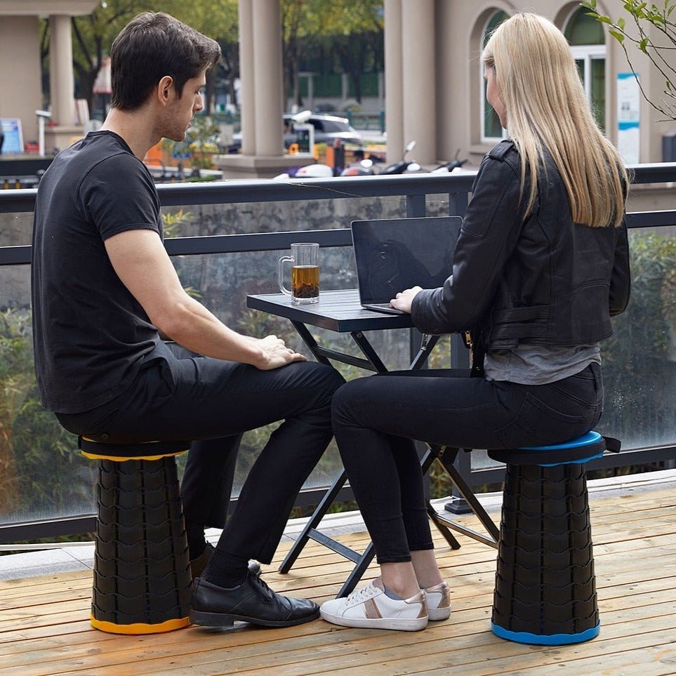 Faltbarer Campinghocker | Höhenverstellbar mit robustem Verriegelungssystem | Bis 150 kg belastbar, ideal für Camping und Garten 3
