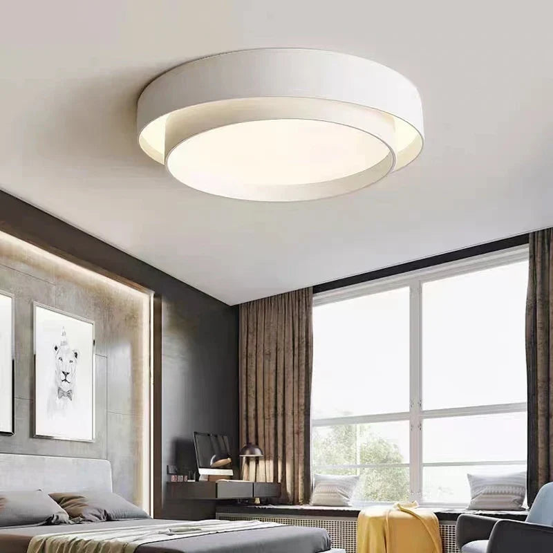 LED Deckenleuchte Metall Ø 40/50/60 cm | Schwarz, Weiss, Grau | Dimmbar per Fernbedienung, Kalt- oder Warmweiss 1