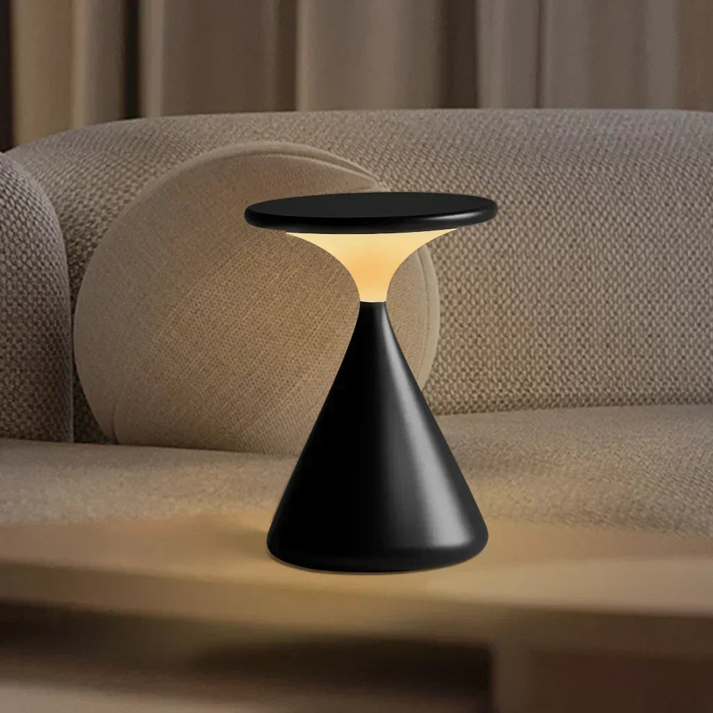 Sanduhr LED Tischlicht | Dimmbar & Kabellos | Warmes Stimmungslicht | LumaCone