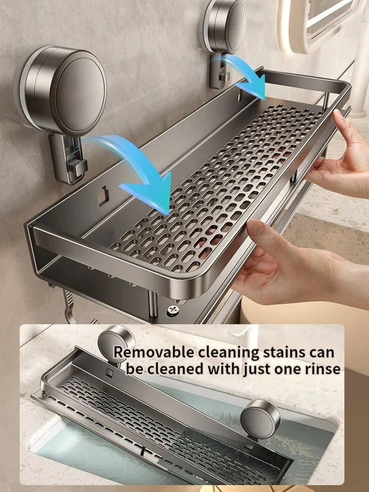 Saugnapf-Badregal | Bohrfreie | Abtropf Ablage | SnapShelv