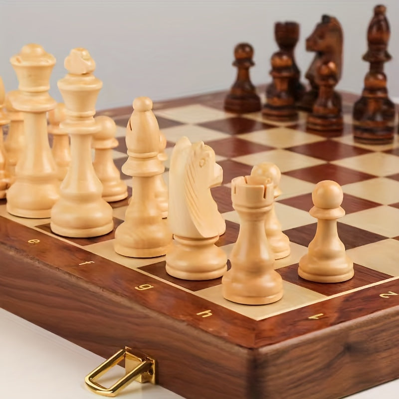 Schachspiel aus Holz | Faltbares Schachbrett | Figuren & Aufbewahrung | RoyalBrett