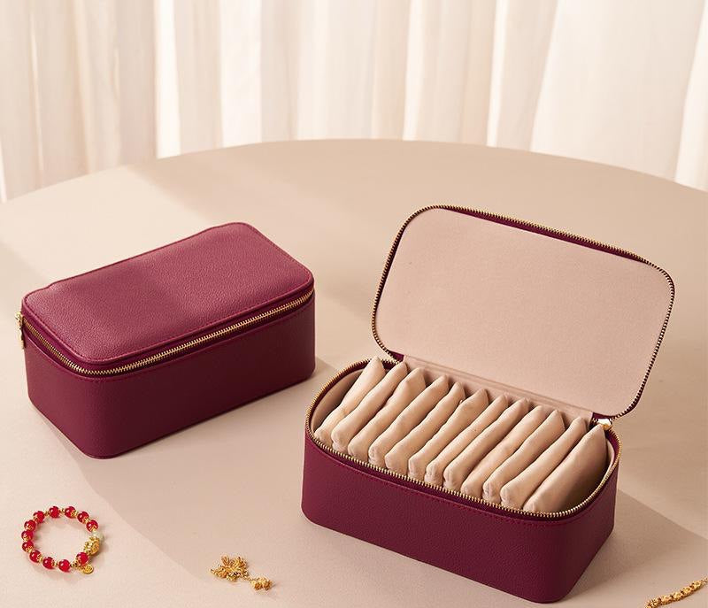 Schmuck-Reisebox | Abnehmbarer Samtbeutel | Sichtfenster | TravelGlam