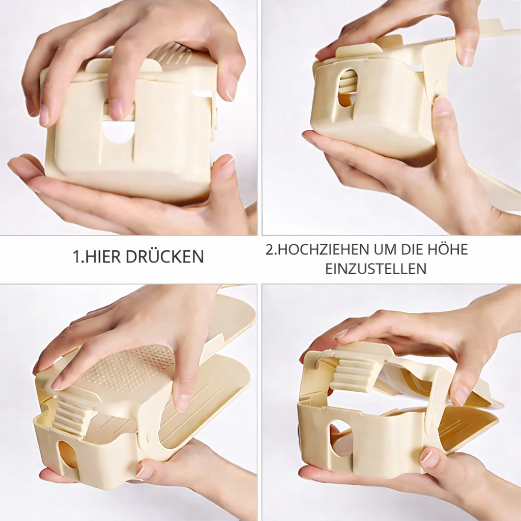 Schuh Organizer | Maximale Platzersparnis | Verstellbarer Schuhstapler | ShoeMate