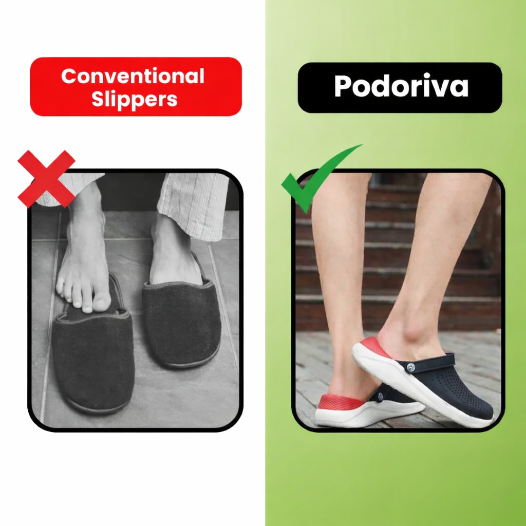 Schuhe Anziehen | Ergonomisches Fußbett | Rutschfester Alltagsschuh | Podoriva