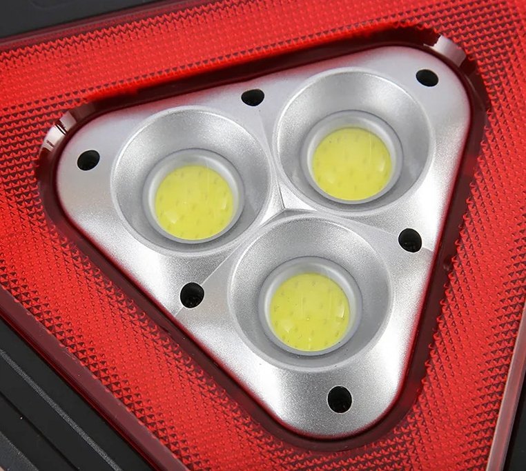 LED-Notfalllampe mit Powerbank | Solarladung, Taschenlampe und Warnleuchte | Wetterfest, kompakt für Auto und Straße 3