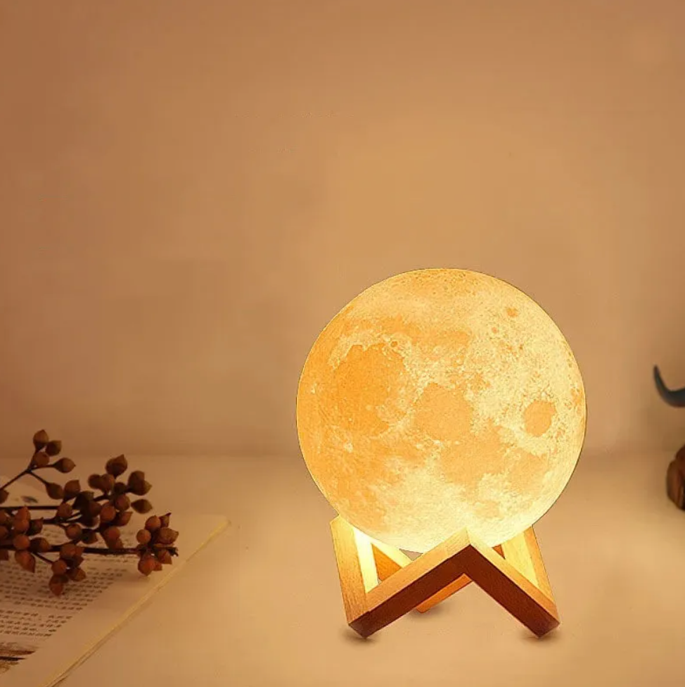 Magische Mondlampe | 16 Farben | mit Holzständer | MoonNest