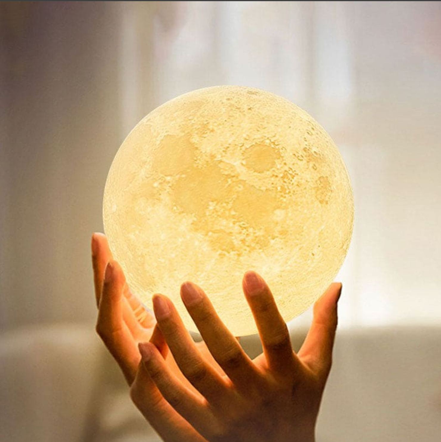 Magische Mondlampe | 16 Farben | mit Holzständer | MoonNest