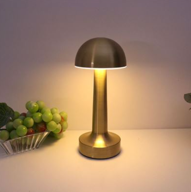 Stolní lampa | Houbový design se 3 barvami světla | Dotykové ovládání | AuraMush