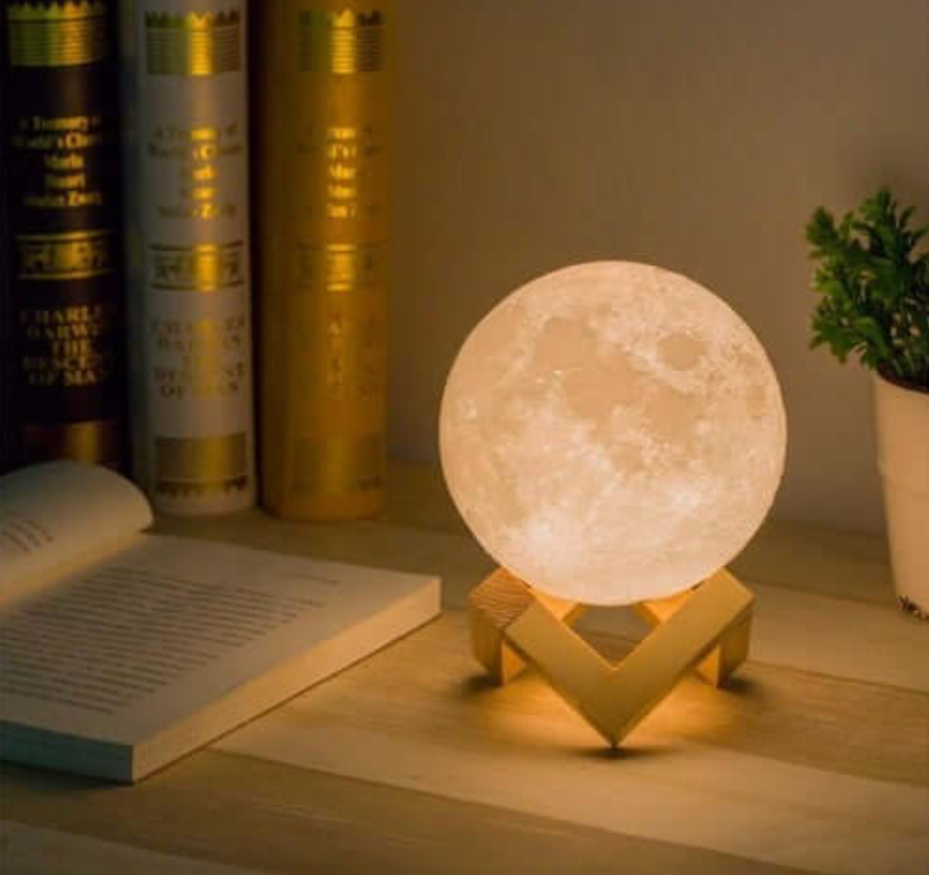 Magische Mondlampe | 16 Farben | mit Holzständer | MoonNest