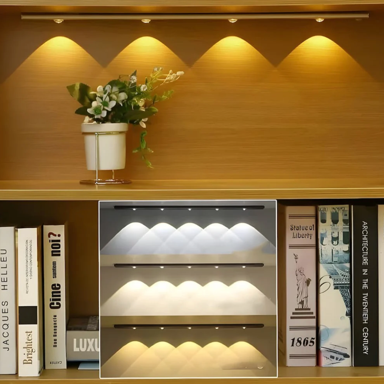 LED-wandlamp | Bewegingssensor | 3 lichtkleuren, dimbaar | LumiClip