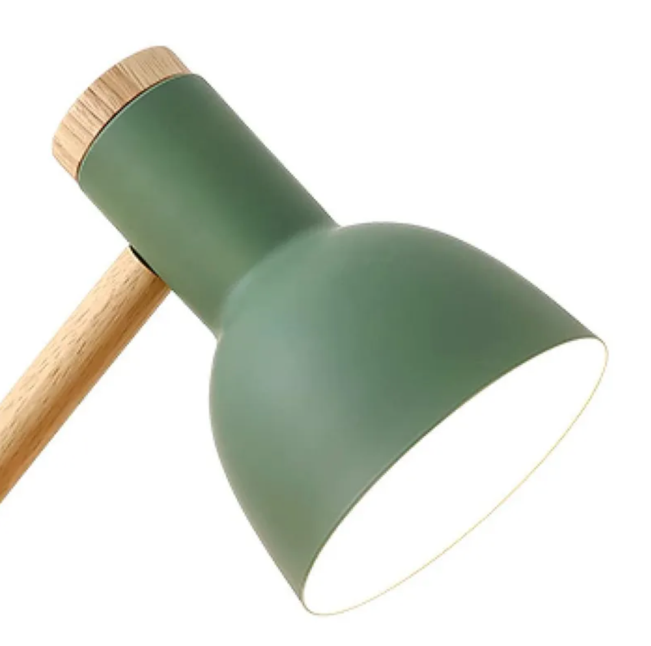 Dětská stolní lampa | Skandinávský design s dřevěnou základnou | Výškově nastavitelná a skládací | StudyGlow