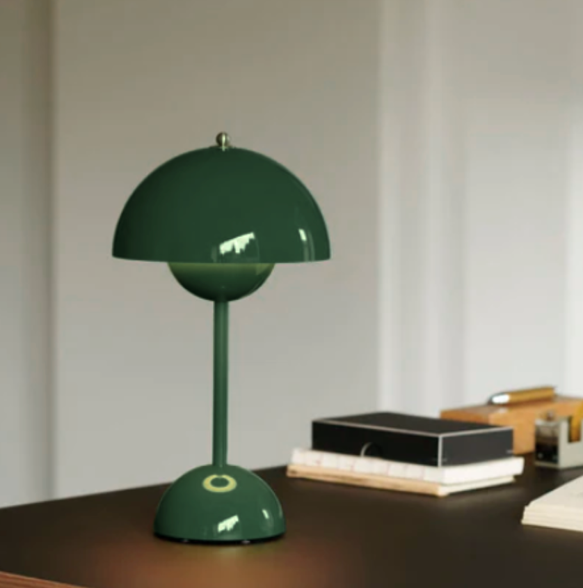 Draadloze LED-tafellamp | Retro-paddenstoelontwerp | Dimbaar via aanraking | LumaShade