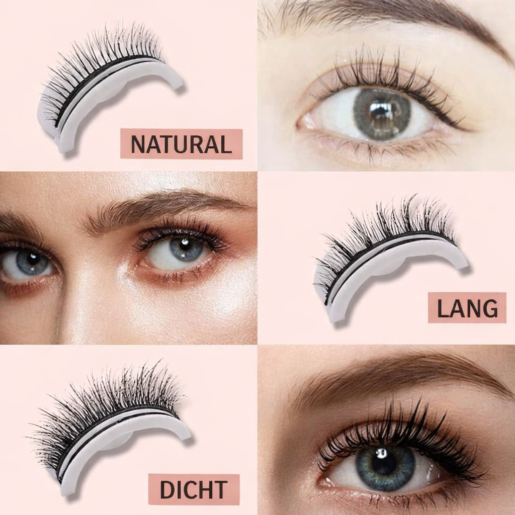 Selbstklebende Wimpern | Wiederverwendbar | Ohne Kleber | PureGaze