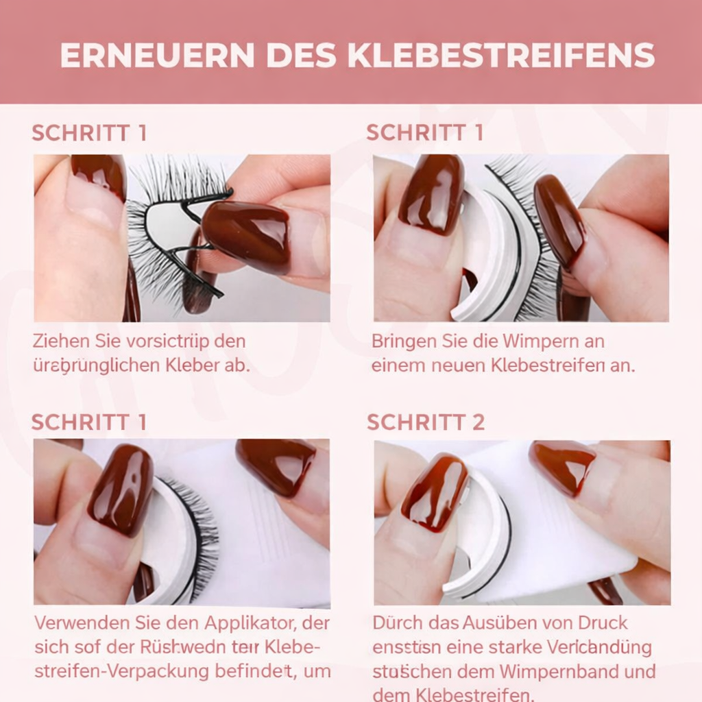 Selbstklebende Wimpern | Wiederverwendbar | Ohne Kleber | PureGaze