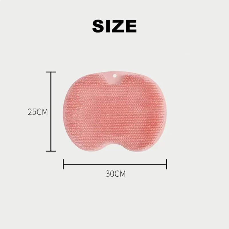 Masážní kartáč | Protiskluzový se sacím talířem | 30x25 cm pro sprchu a vanu | Glidefoam