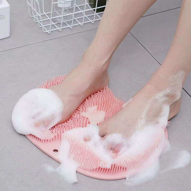 Masážní kartáč | Protiskluzový se sacím talířem | 30x25 cm pro sprchu a vanu | Glidefoam
