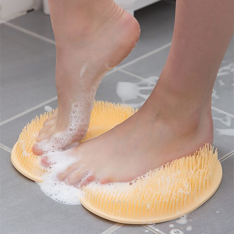 Masážní kartáč | Protiskluzový se sacím talířem | 30x25 cm pro sprchu a vanu | Glidefoam